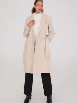 Faux Wool Wrap Coat