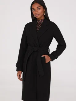 Faux Wool Wrap Coat