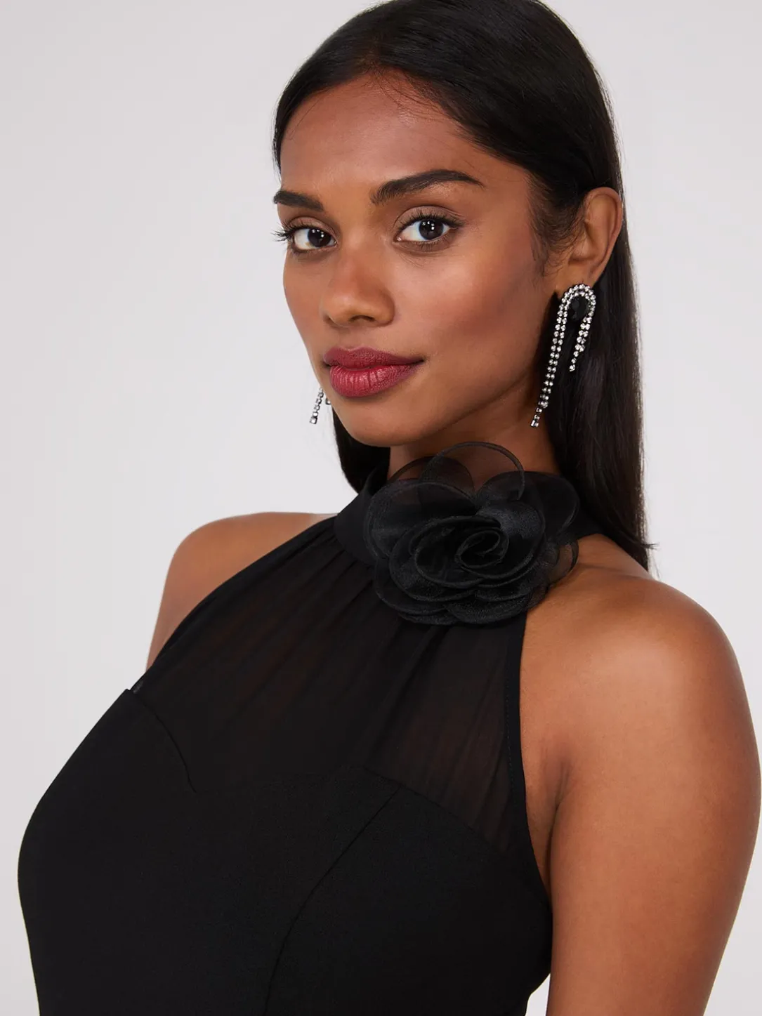 Fit & Flare Halter Neck Dress