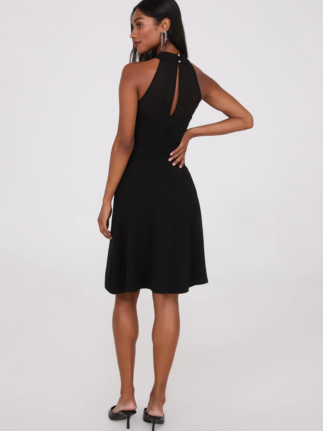 Fit & Flare Halter Neck Dress