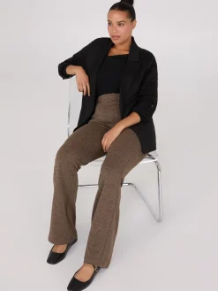 Flare Leg Melange Knit Pants