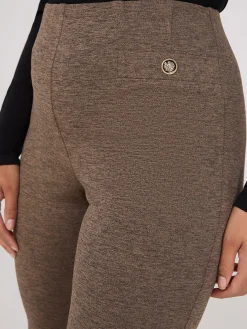 Flare Leg Melange Knit Pants