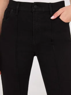 Front Pintuck Bootcut Jeans