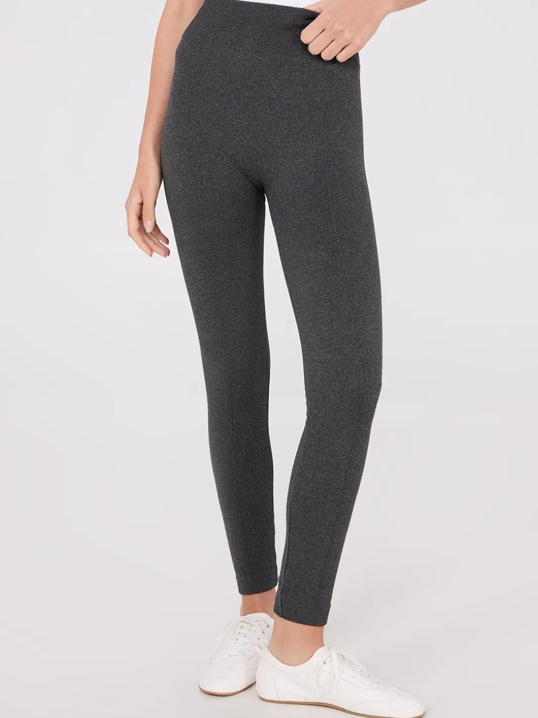 Front Pintuck Fleece Lined Leggings