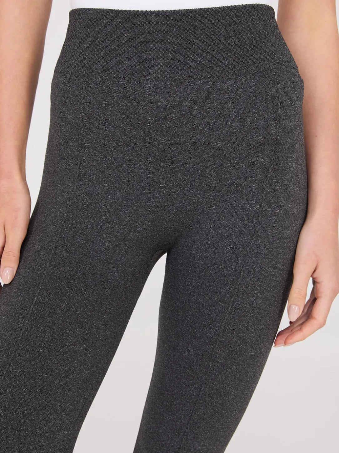 Front Pintuck Fleece Lined Leggings
