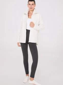 Front Pintuck Fleece Lined Leggings
