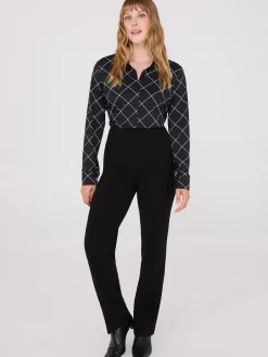 Front Pintuck Straight Leg Pants