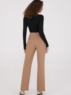 Front Pintuck Straight Leg Pants