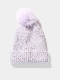 Fuzzy Hat With Pom Pom