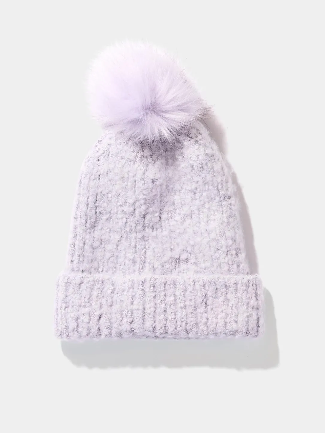 Fuzzy Hat With Pom Pom
