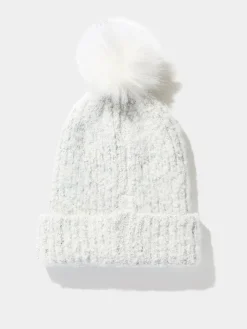 Fuzzy Hat With Pom Pom