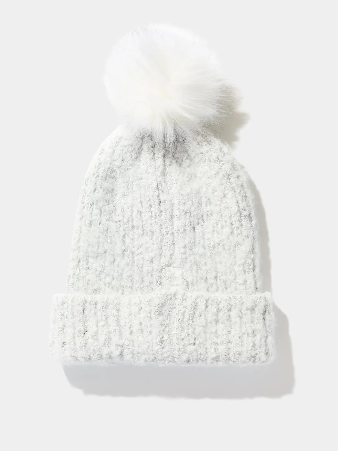 Fuzzy Hat With Pom Pom