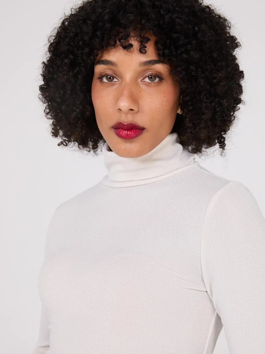 Glitter Turtleneck Top
