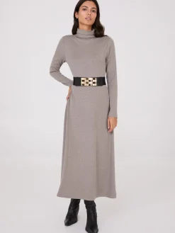 Gold Square Buckle Elastic Belt