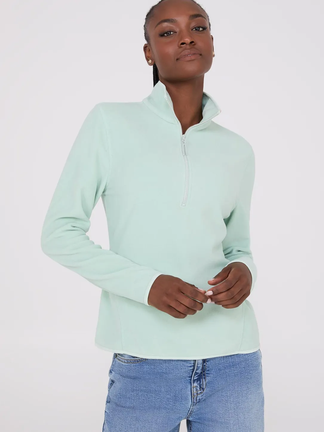 Half-Zip Polar Fleece Top