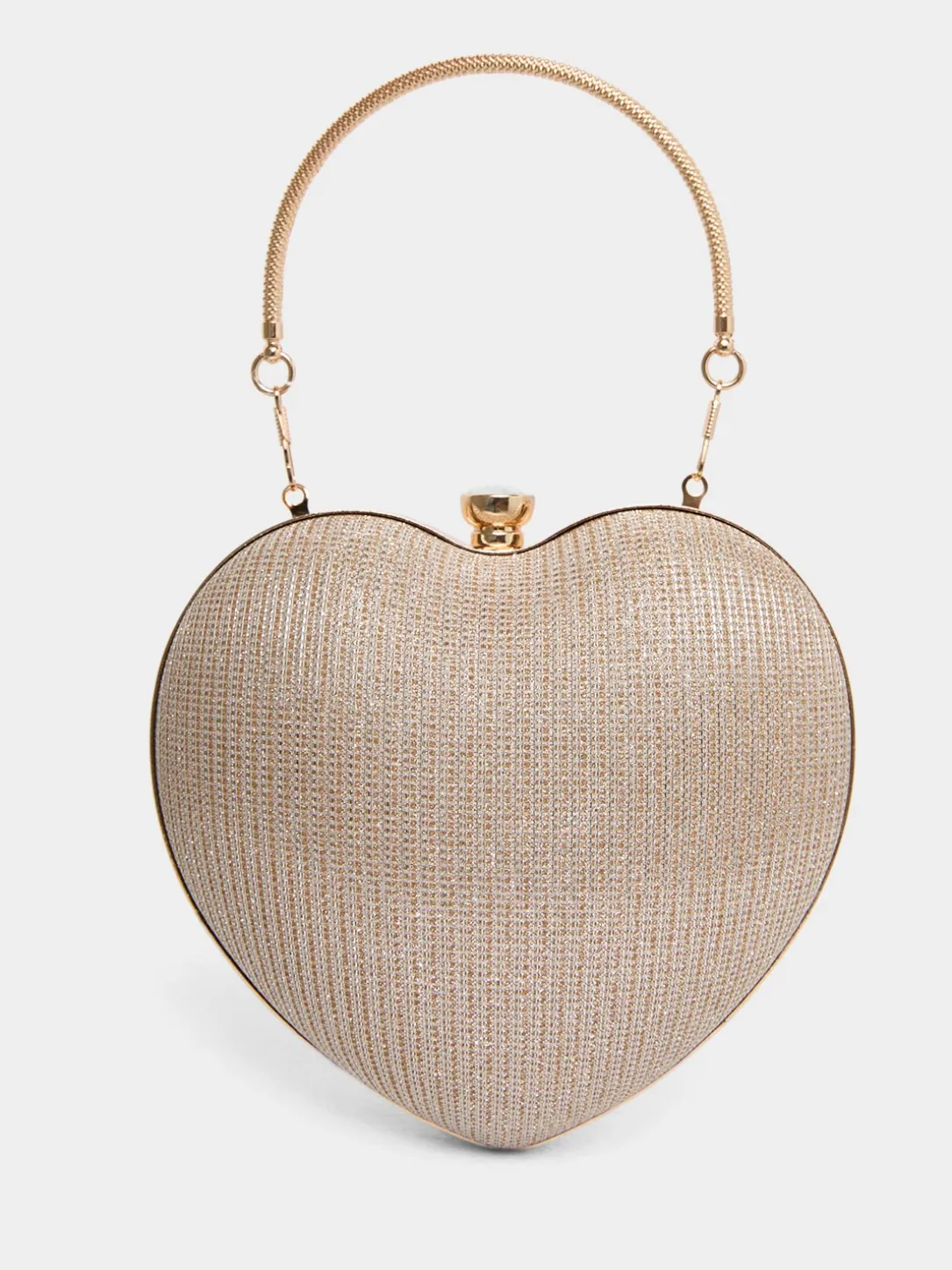 Heart Shaped Glitter Minaudiere