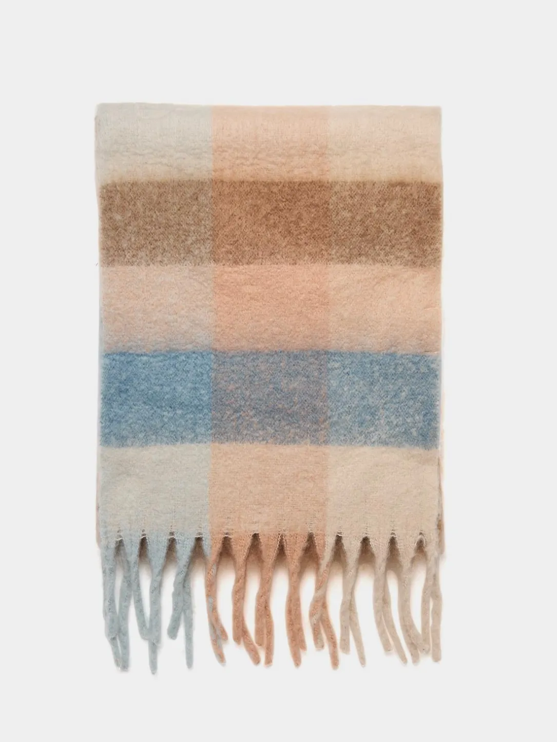 Heavy Brushed Check Plaid Scarf