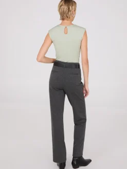 High Rise Straight Leg Pants