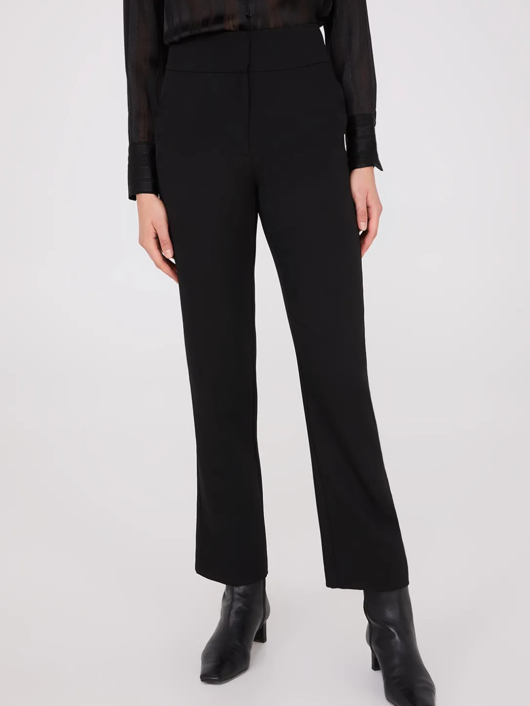 High-Rise Wide Waistband Pants