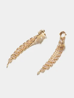 Jewelled Emerald Cut Drop Earring