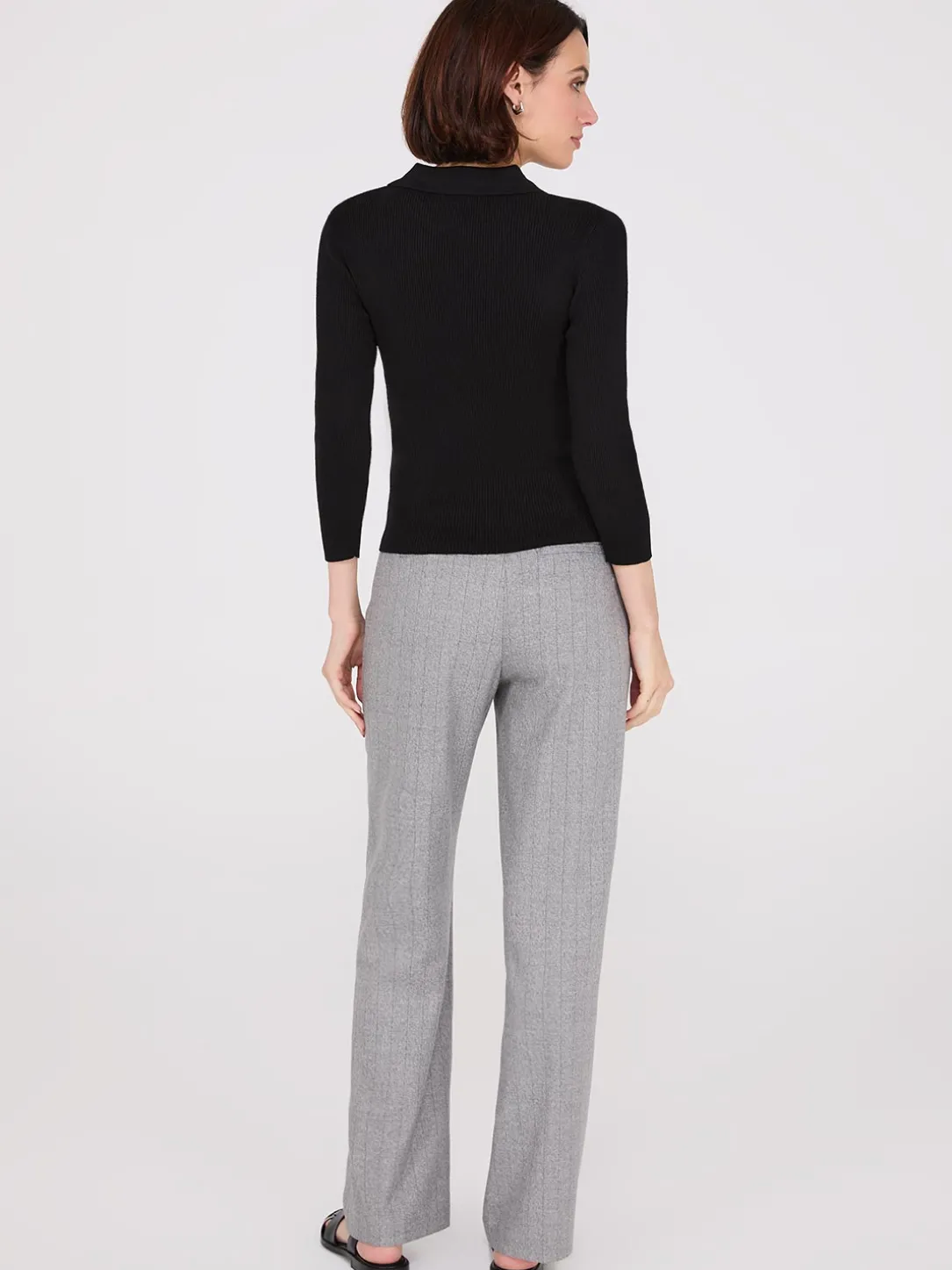 Johnny Collar Ribbed Top