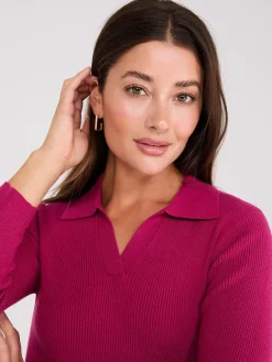 Johnny Collar Ribbed Top