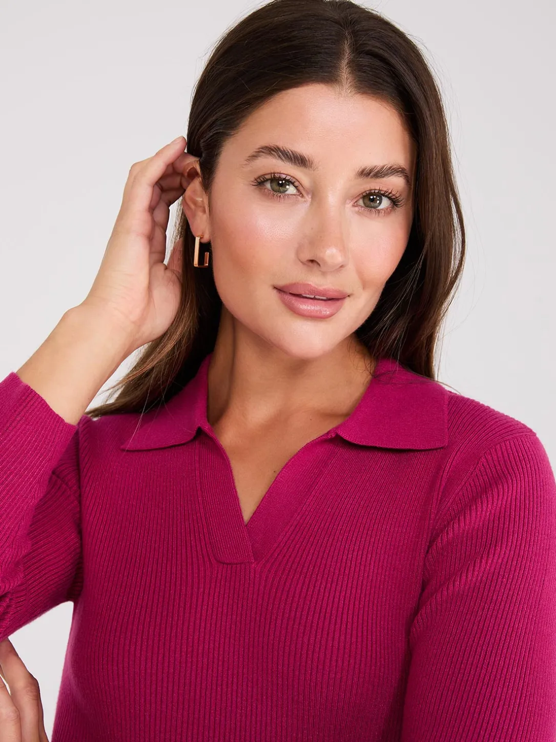 Johnny Collar Ribbed Top