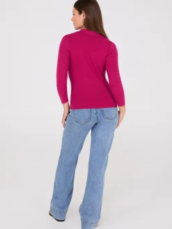 Johnny Collar Ribbed Top