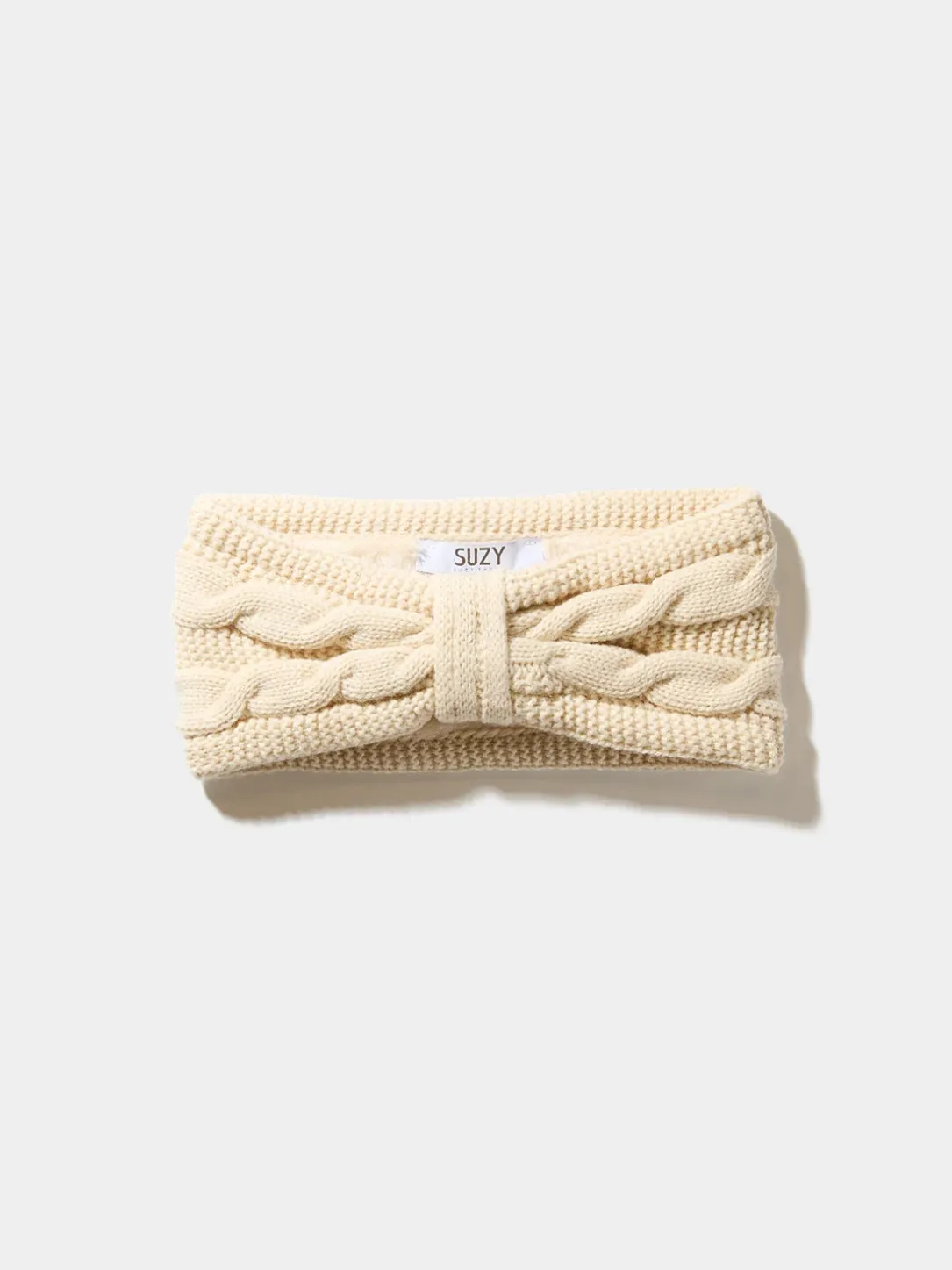 Knit Headband With Fleece Lining