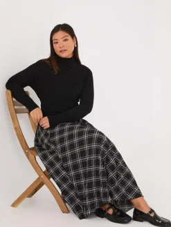 Knit Jersey Turtleneck Sweater
