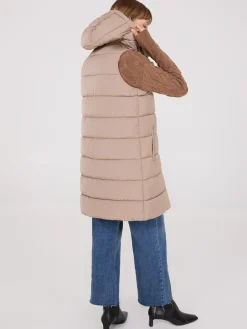 Long Hooded Puffer Vest