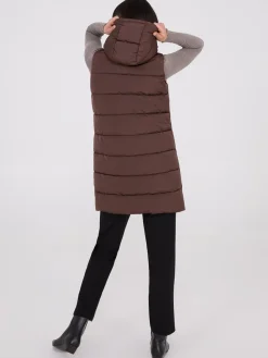 Long Hooded Puffer Vest