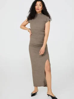 Long Pencil Skirt With Front Slit
