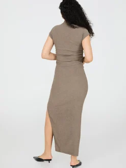 Long Pencil Skirt With Front Slit