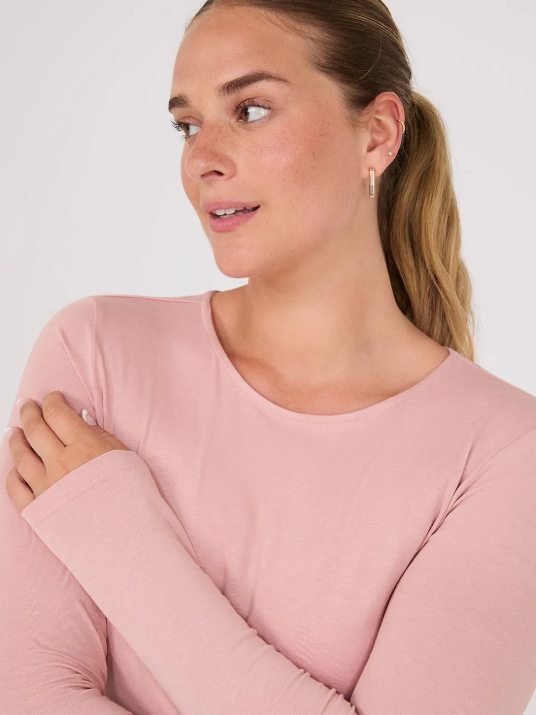 Long Sleeve Round Neck Top