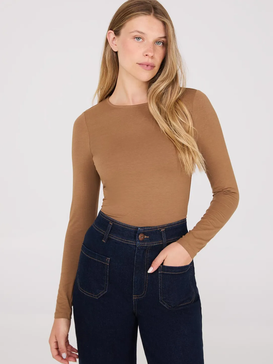 Long Sleeve Round Neck Top