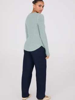 Long Sleeve Twisted Stitch Sweater