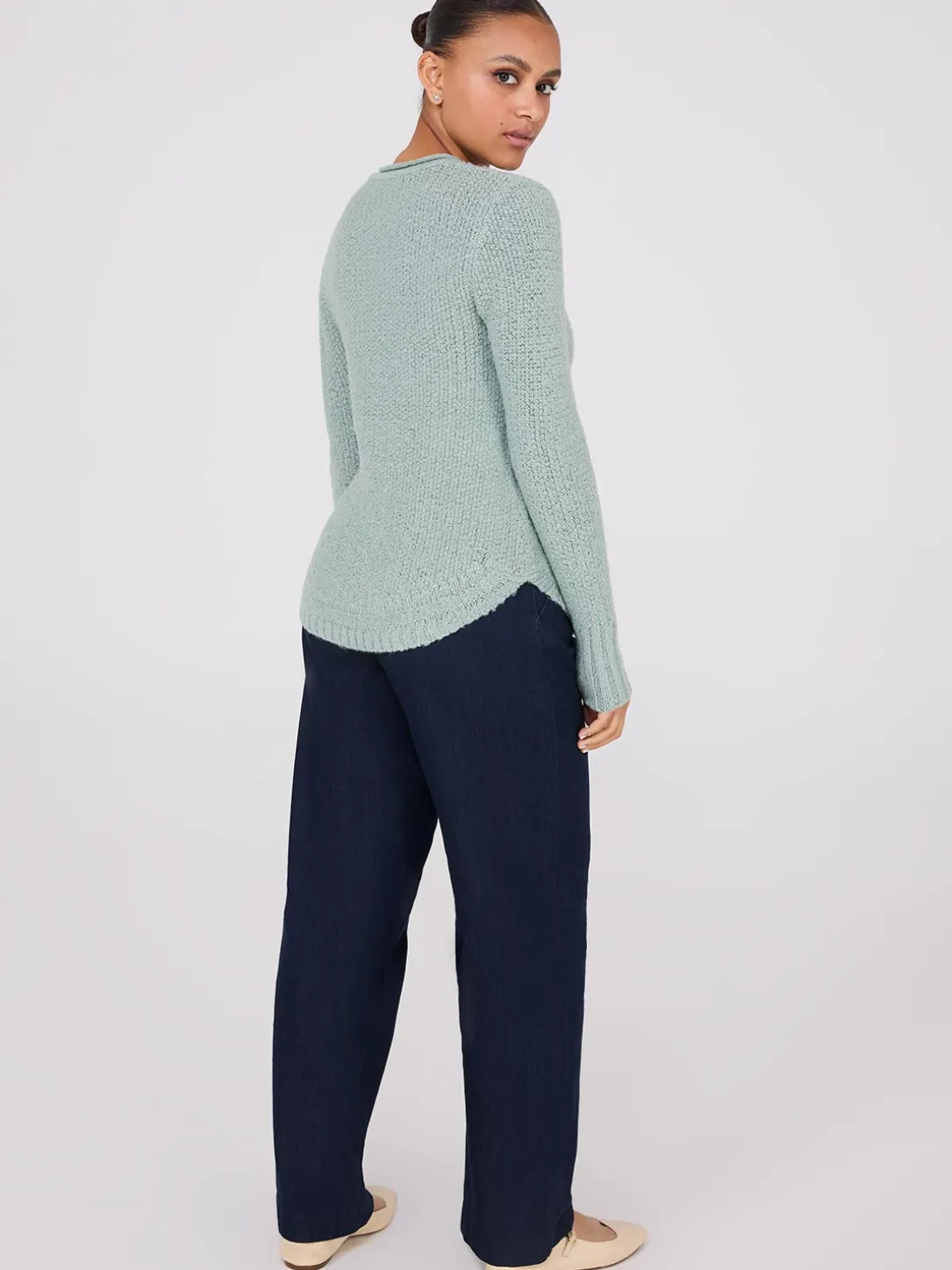 Long Sleeve Twisted Stitch Sweater