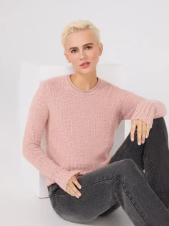Long Sleeve Twisted Stitch Sweater