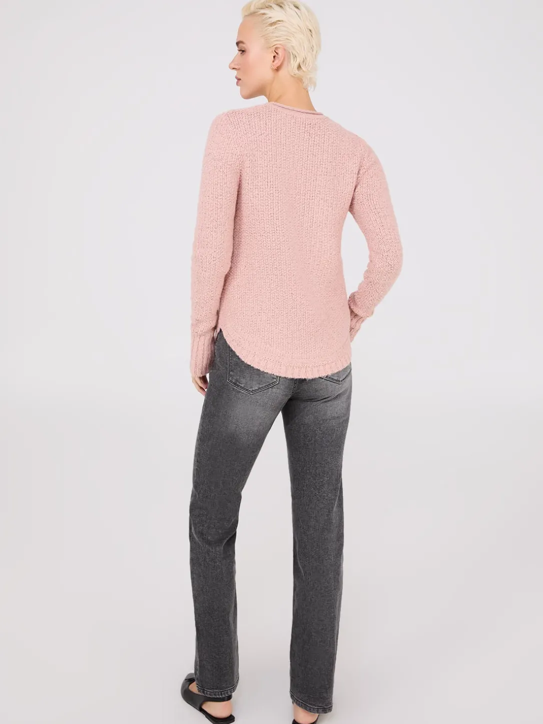 Long Sleeve Twisted Stitch Sweater