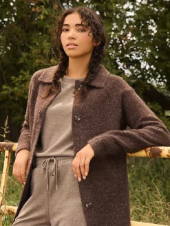 Melange Brushed Ribbed Loose Sweatshirt