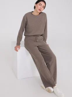 Melange Brushed Ribbed Pants