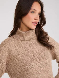 Melange Diamond Honeycomb Stitch Sweater