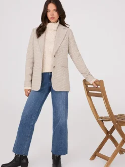 Melange Diamond Honeycomb Stitch Sweater