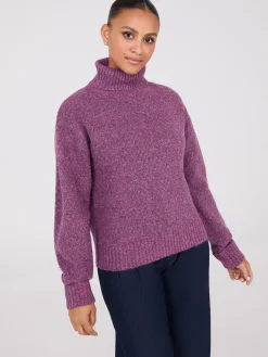 Melange Diamond Honeycomb Stitch Sweater