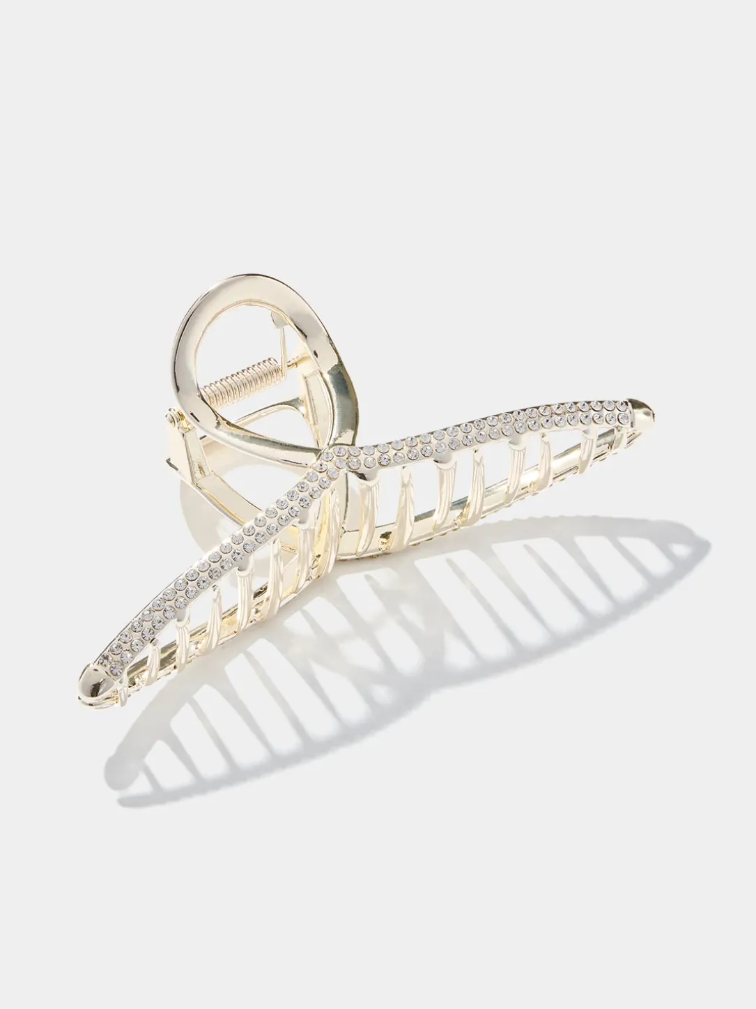 Metal Claw Clip With Rhinestones