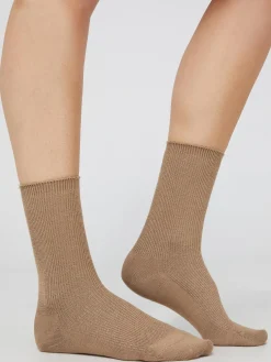 Metallic Crew Socks