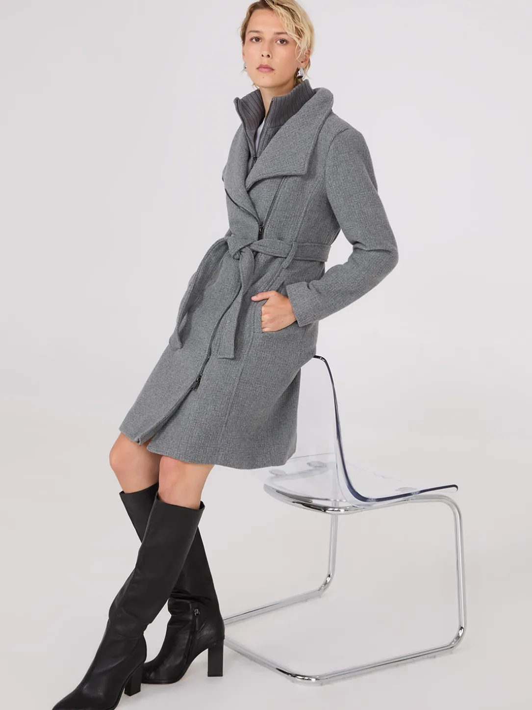 Mid-Length Wrap Coat