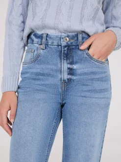 Mid-Rise Straight Leg Jeans