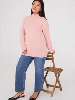 Mock Neck Raglan Sleeve Sweater